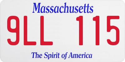 MA license plate 9LL115
