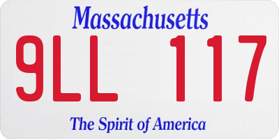 MA license plate 9LL117