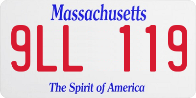MA license plate 9LL119