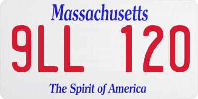 MA license plate 9LL120