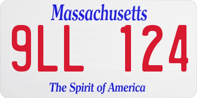 MA license plate 9LL124