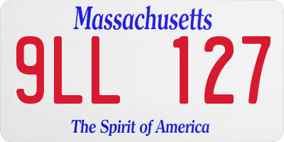 MA license plate 9LL127