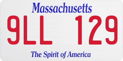 MA license plate 9LL129