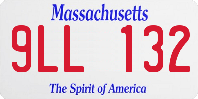 MA license plate 9LL132