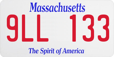 MA license plate 9LL133