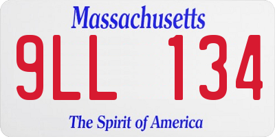 MA license plate 9LL134