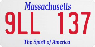 MA license plate 9LL137