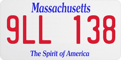 MA license plate 9LL138