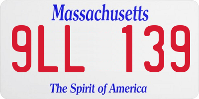 MA license plate 9LL139