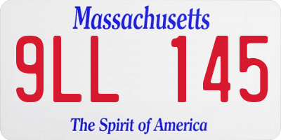 MA license plate 9LL145