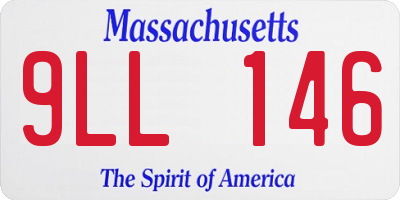 MA license plate 9LL146