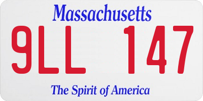 MA license plate 9LL147