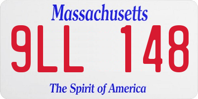 MA license plate 9LL148
