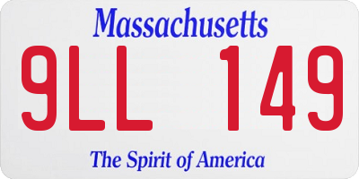 MA license plate 9LL149