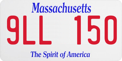 MA license plate 9LL150
