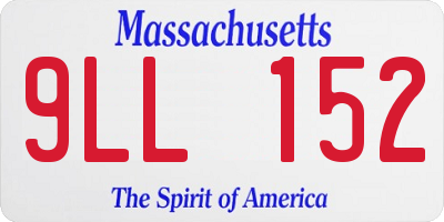MA license plate 9LL152