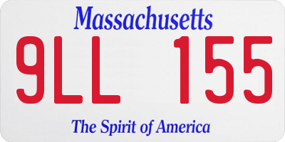 MA license plate 9LL155