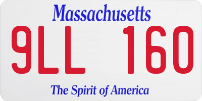 MA license plate 9LL160