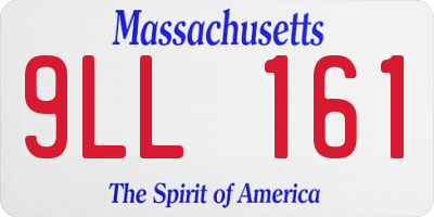 MA license plate 9LL161