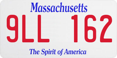 MA license plate 9LL162