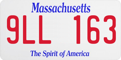 MA license plate 9LL163