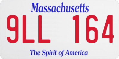 MA license plate 9LL164