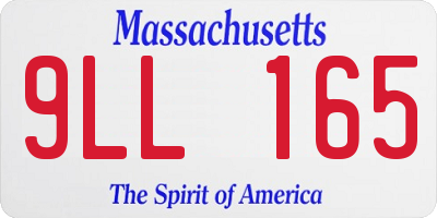 MA license plate 9LL165