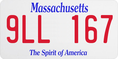 MA license plate 9LL167