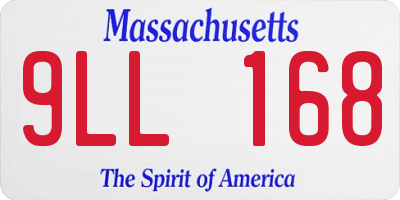 MA license plate 9LL168