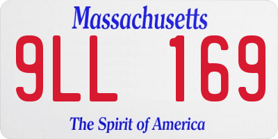 MA license plate 9LL169