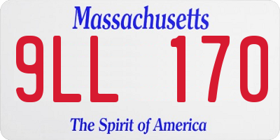 MA license plate 9LL170