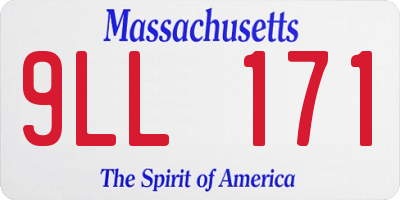 MA license plate 9LL171