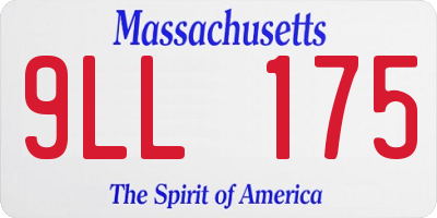 MA license plate 9LL175
