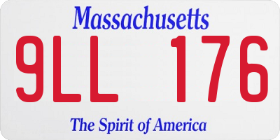 MA license plate 9LL176
