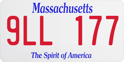 MA license plate 9LL177