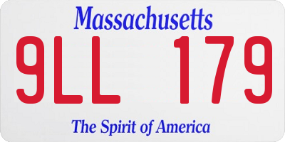MA license plate 9LL179