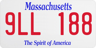 MA license plate 9LL188