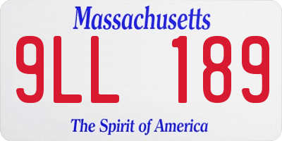 MA license plate 9LL189