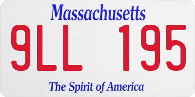 MA license plate 9LL195