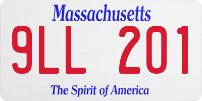 MA license plate 9LL201