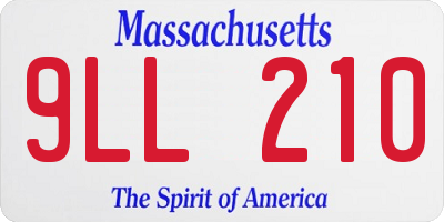 MA license plate 9LL210