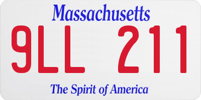 MA license plate 9LL211