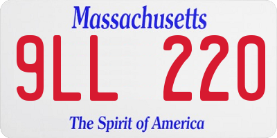 MA license plate 9LL220