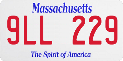 MA license plate 9LL229