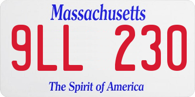 MA license plate 9LL230