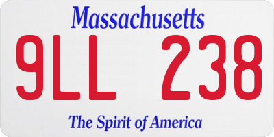 MA license plate 9LL238