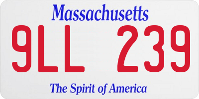 MA license plate 9LL239