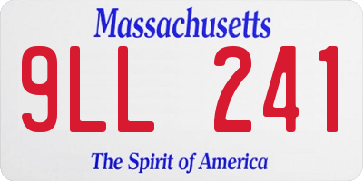 MA license plate 9LL241