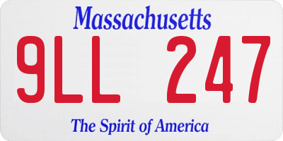 MA license plate 9LL247
