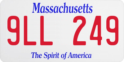 MA license plate 9LL249